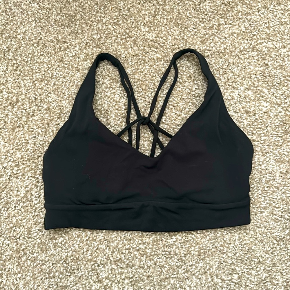 Solace black sports bra